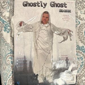 Ghostly Ghost Child Costume - White